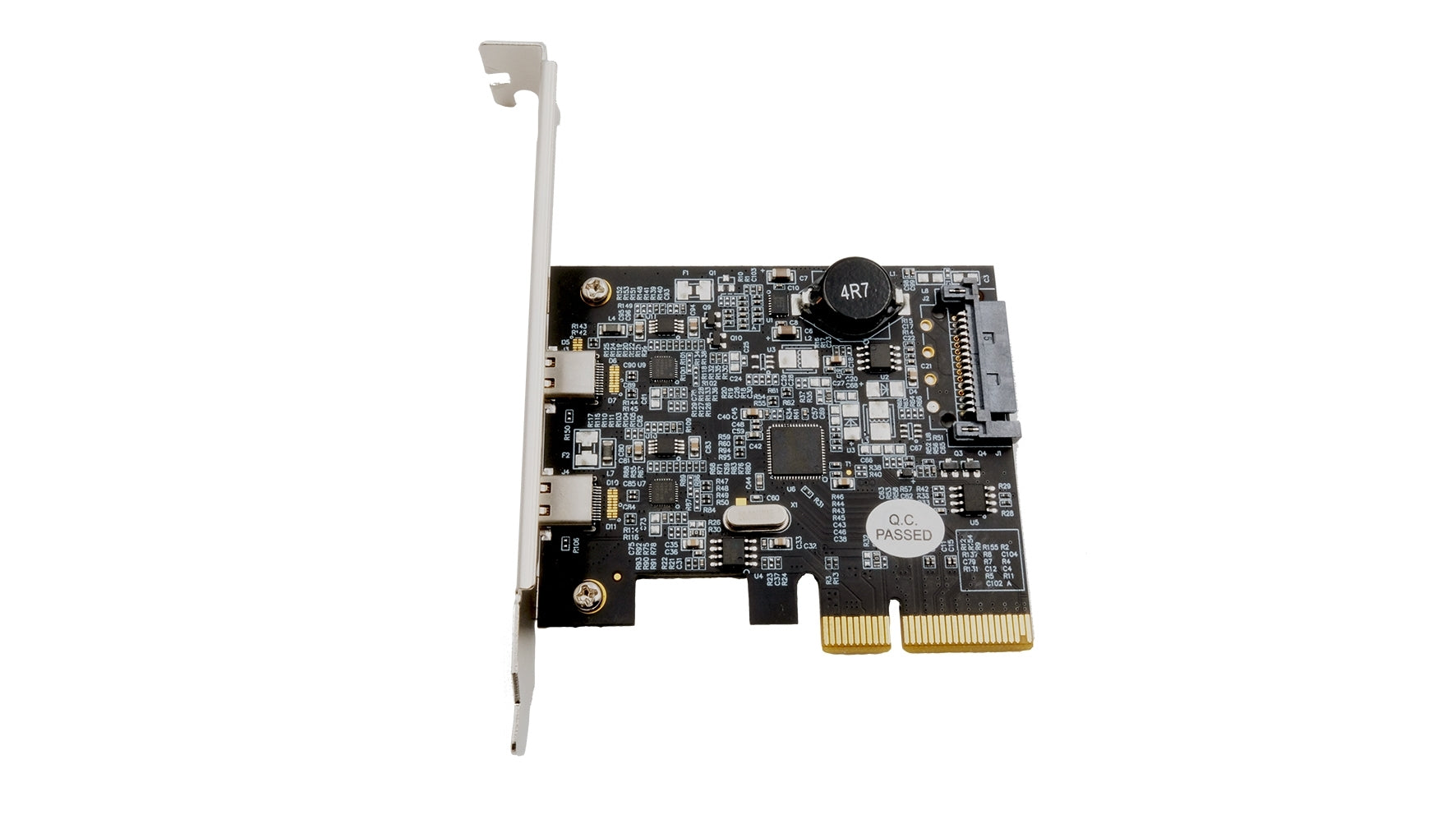 EXSYS EX-12000 PCIe USB-C Karte – 2× USB 3.2 Gen 2 (10 Gbit/s), PCIe Gen3x4, ASMedia ASM3142 – Low Profile