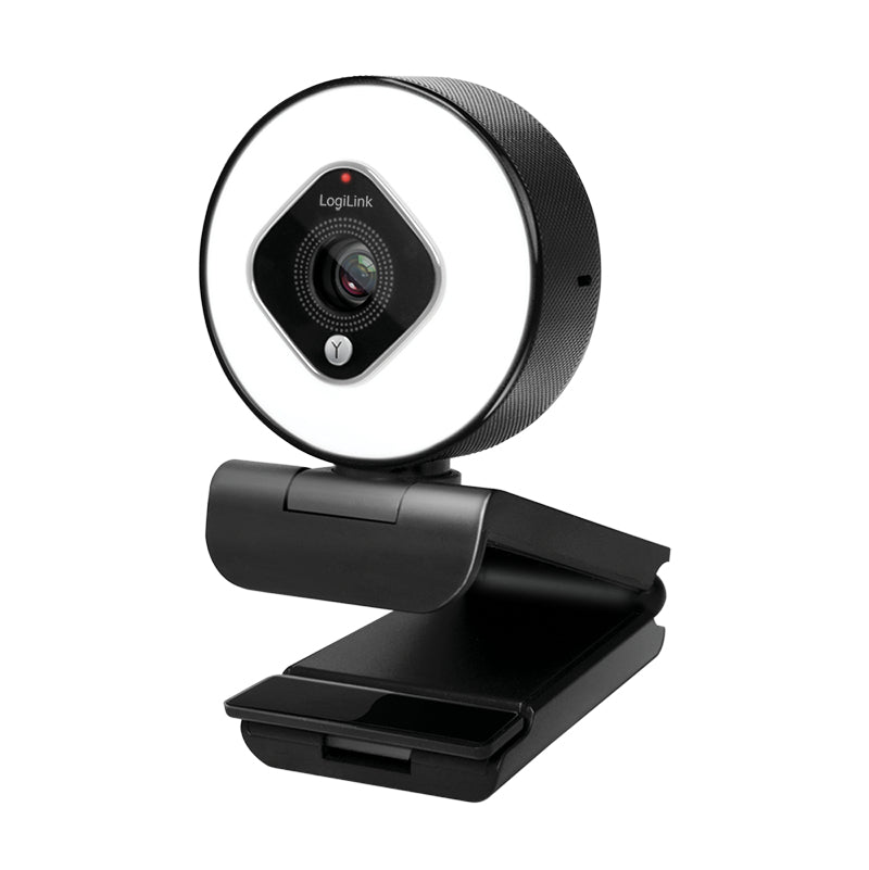LogiLink UA0384 Webcam – Full HD 1080p, 30 fps, Autofokus, USB 2.0 – Schwarz/Weiss