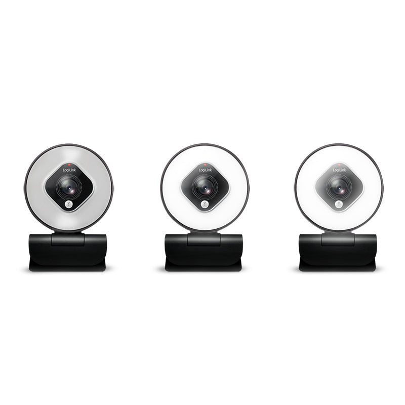 LogiLink UA0384 Webcam – Full HD 1080p, 30 fps, Autofokus, USB 2.0 – Schwarz/Weiss