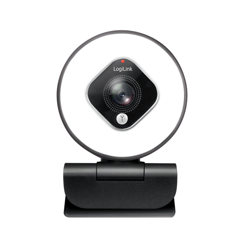 LogiLink UA0384 Webcam – Full HD 1080p, 30 fps, Autofokus, USB 2.0 – Schwarz/Weiss