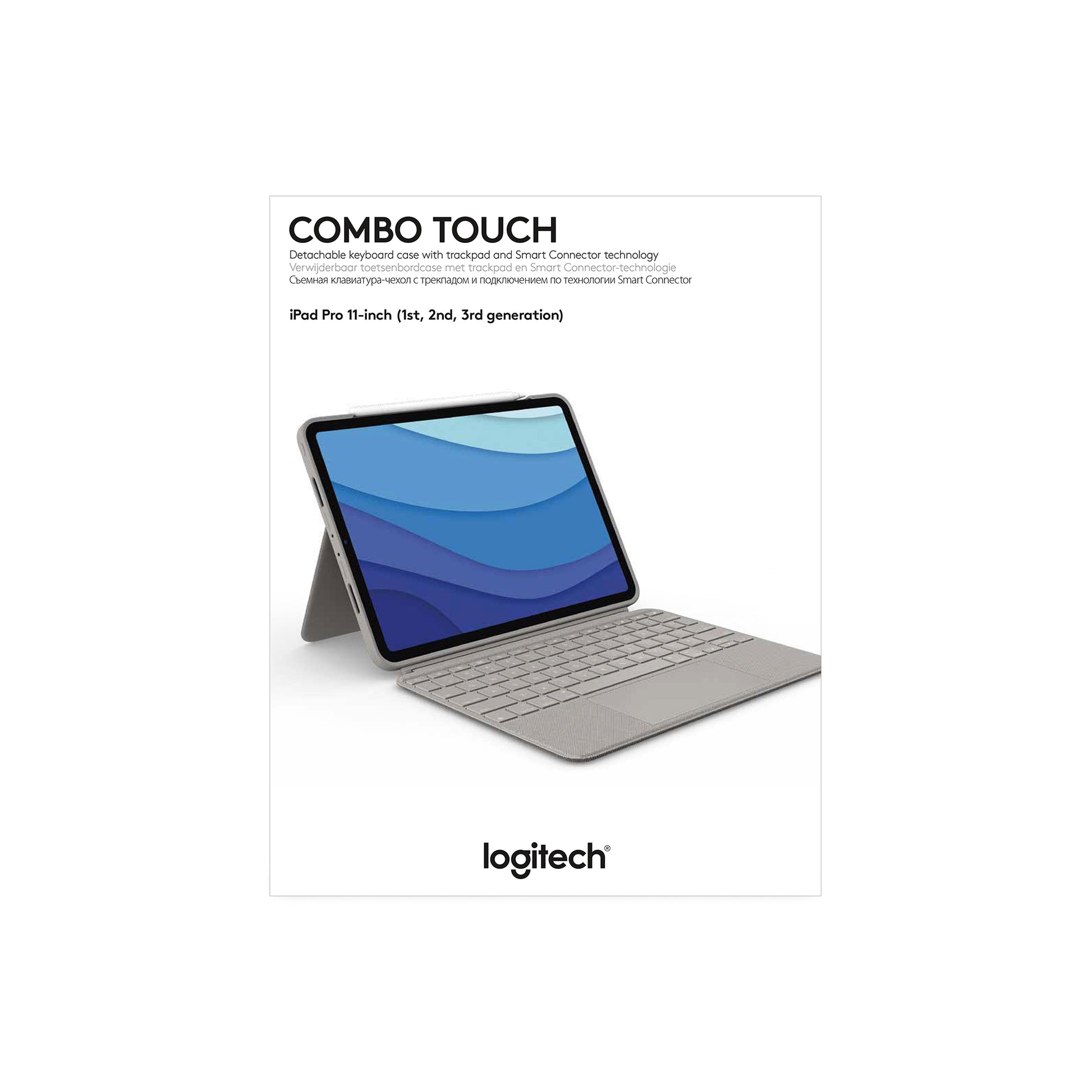 Logitech Combo Touch – iPad Pro 11", Trackpad, Sand