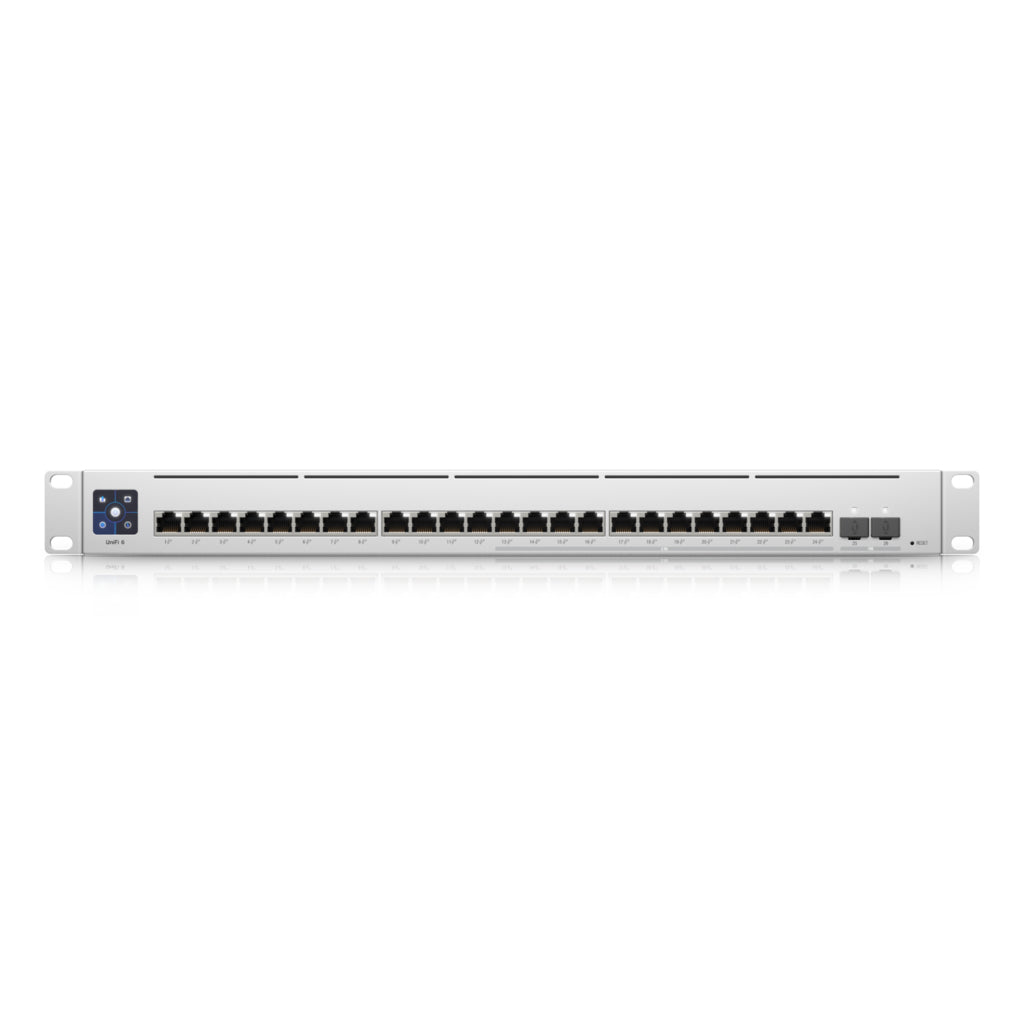 Ubiquiti USW-ENTERPRISE-24-POE Switch – 12× 2,5GbE, 12× GbE, 2× SFP+, 400 W PoE, für 19" Rack