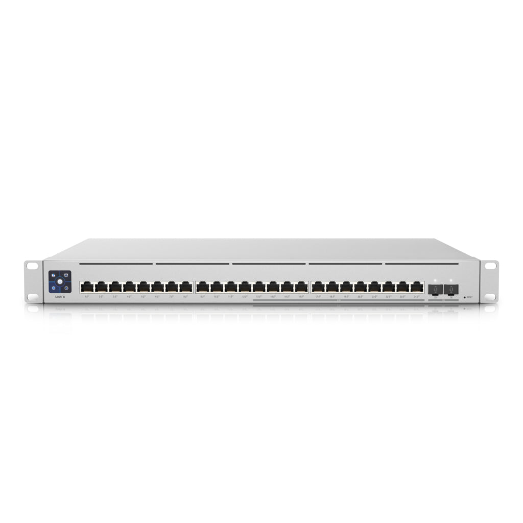 Ubiquiti USW-ENTERPRISE-24-POE Switch – 12× 2,5GbE, 12× GbE, 2× SFP+, 400 W PoE, für 19" Rack