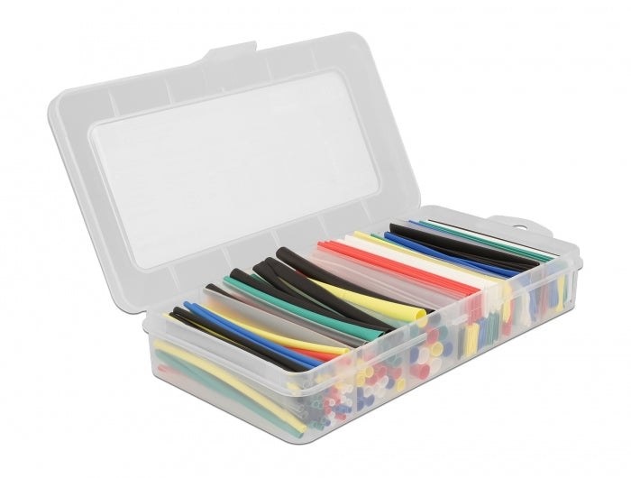 DeLOCK Schrumpfschlauch-Set, 196 Stk., Ø 12 mm, 9,5 cm – mehrfarbig