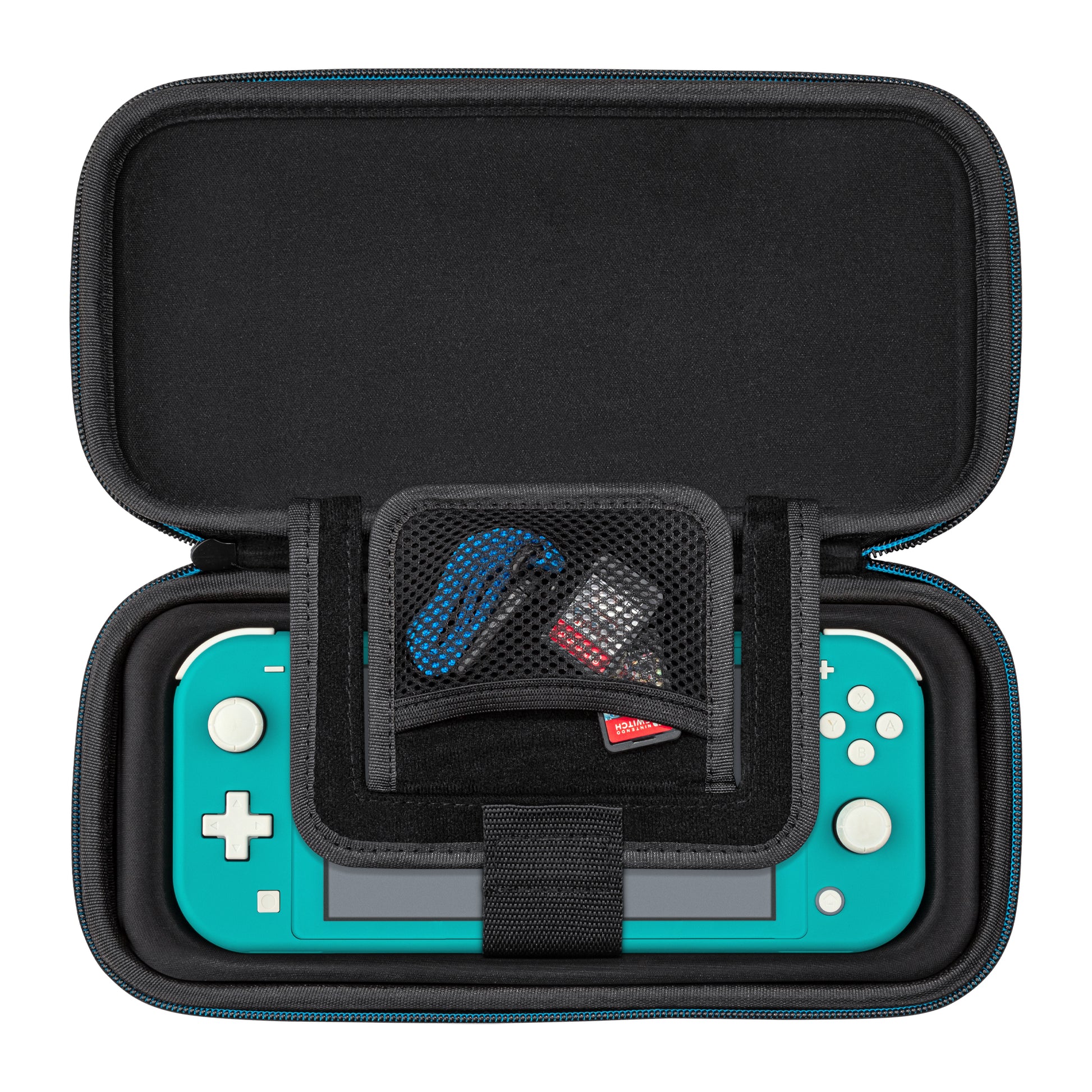 PDP Hartschalenetui – Ständer, Reissverschluss – für Switch/Switch Lite/Switch OLED – Blau/Rot – Mario