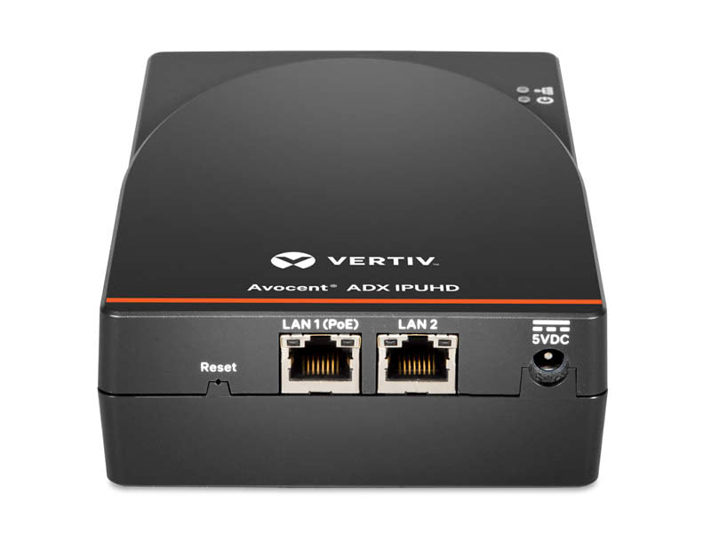 Vertiv ADX-IPUHD-400 – IP-KVM – 4K Ultra HD, 2×GbE, USB-C Konsole, PoE-LED, Schwarz