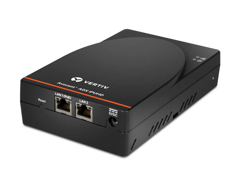 Vertiv ADX-IPUHD-400 – IP-KVM – 4K Ultra HD, 2×GbE, USB-C Konsole, PoE-LED, Schwarz