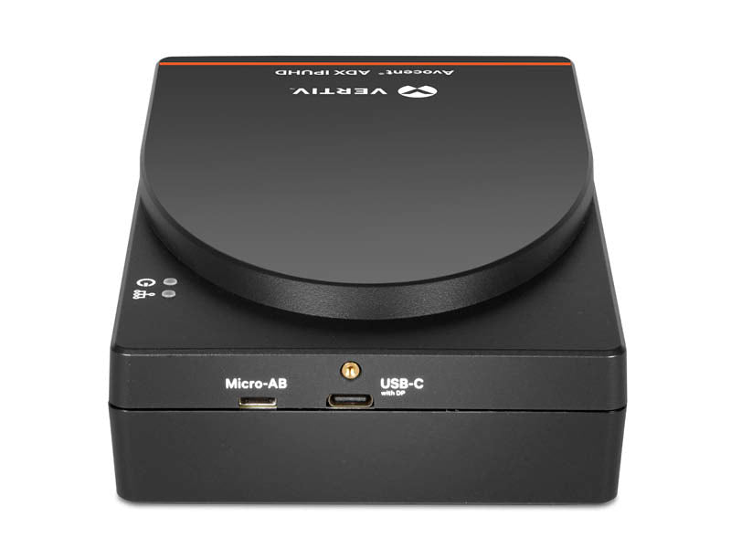 Vertiv ADX-IPUHD-400 – IP-KVM – 4K Ultra HD, 2×GbE, USB-C Konsole, PoE-LED, Schwarz