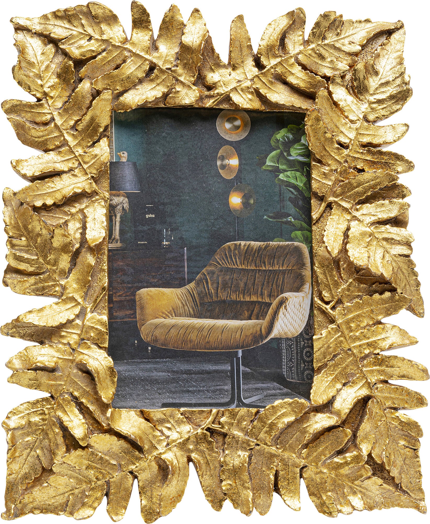KARE Design Bilderrahmen – für 10 × 15 cm – Polyresin, gold