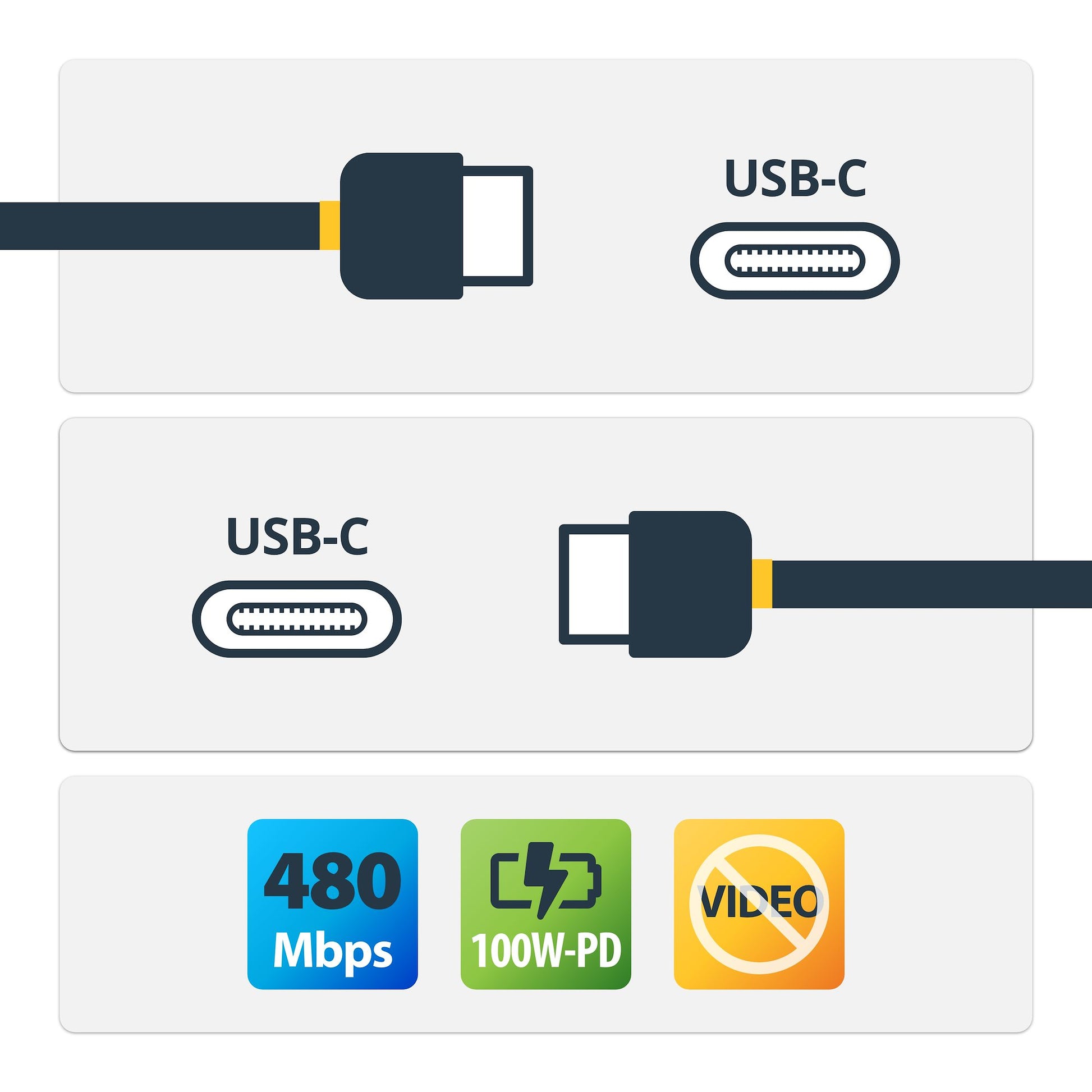 StarTech.com USB-Kabel, USB-C, 0,5 m, Ladekabel