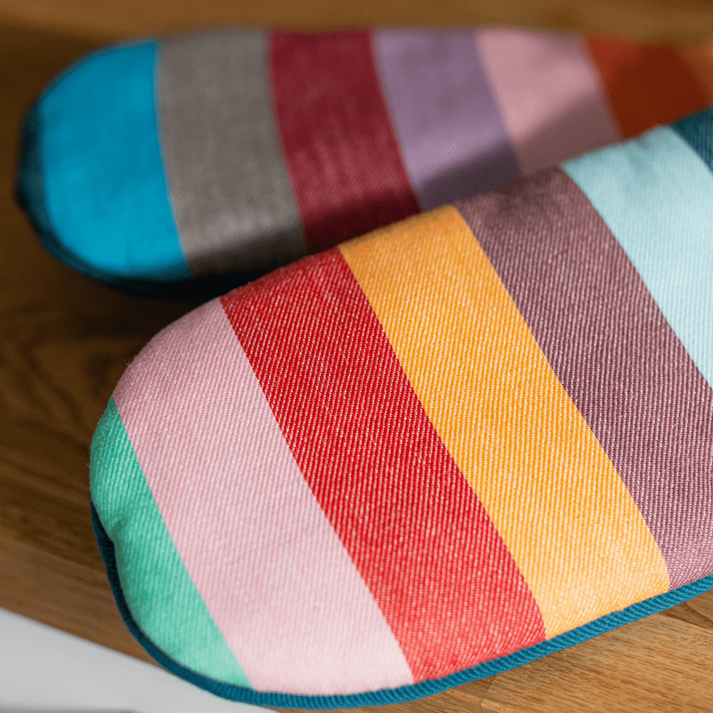 REMEMBER Ofenhandschuhe 29 × 14 cm, Baumwolle/Polyester, mehrfarbig, 2 Stk.