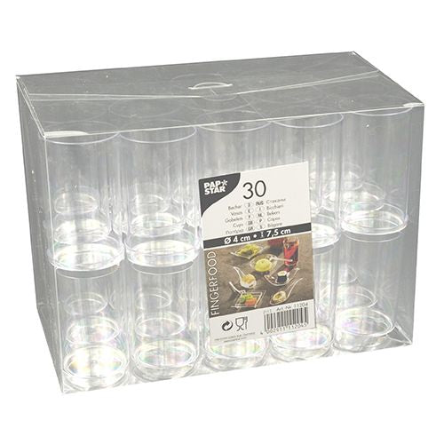 Papstar Schale/Schüssel, PS, rund – 60 ml, Ø 4 cm, transparent – 30 Stk.
