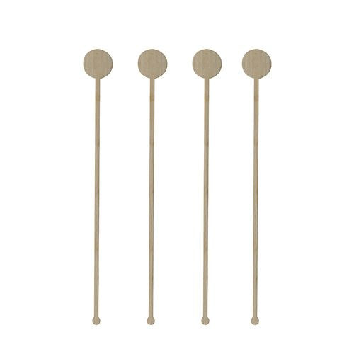 Papstar Einweg-Cocktailrührer – 18 cm, Holz, Braun, 100 Stk.