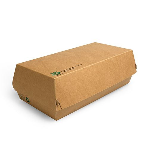 Papstar Take-away-Box, Papier/Karton – 235 × 220 × 75 mm, braun – FSC – 25 Stk.
