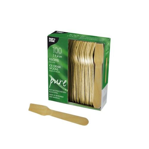 Papstar Holz-Eislöffel, 9,4 cm – 100 Stk.