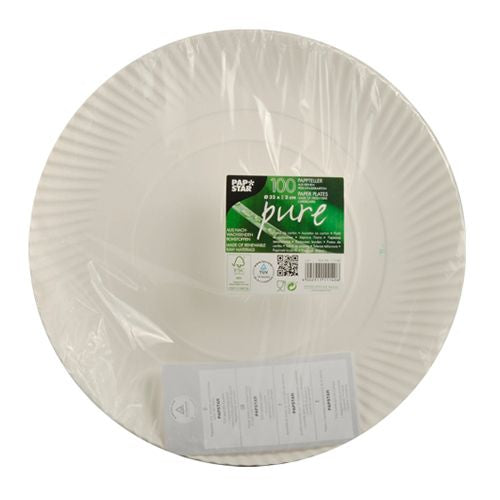 Papstar Papier-/Karton-Teller, rund – Ø 32 cm – FSC – 100 Stk.