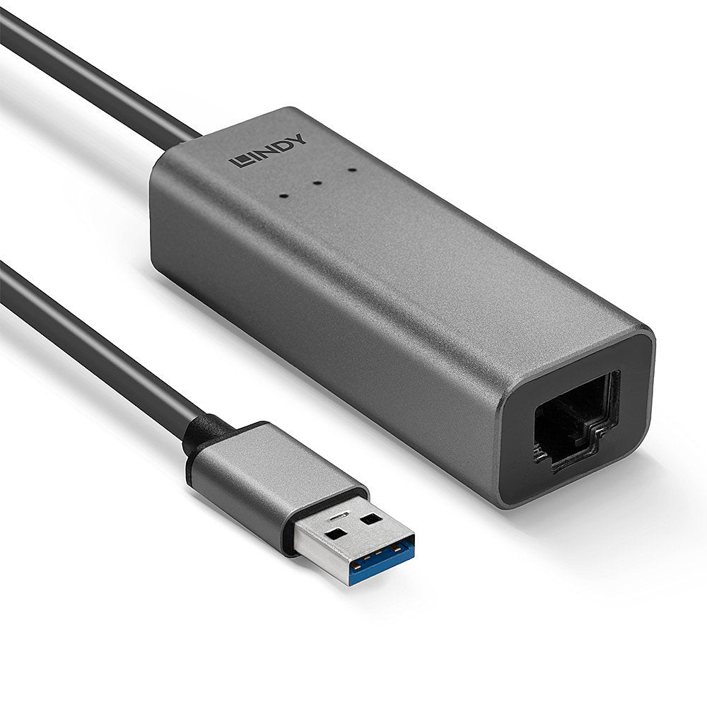 Lindy USB auf Ethernet (RJ-45) Adapter, USB 3.2 Gen 1, 2,5 Gbit/s Ethernet