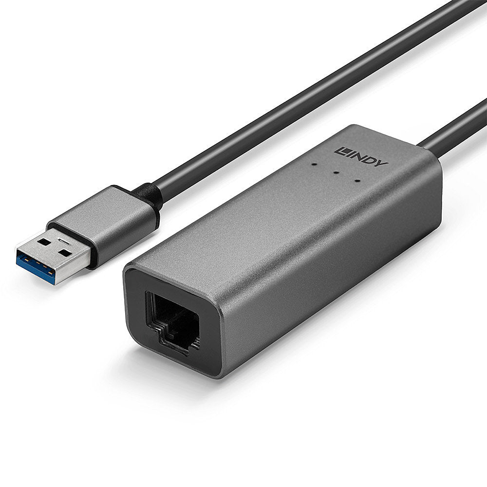 Lindy USB auf Ethernet (RJ-45) Adapter, USB 3.2 Gen 1, 2,5 Gbit/s Ethernet