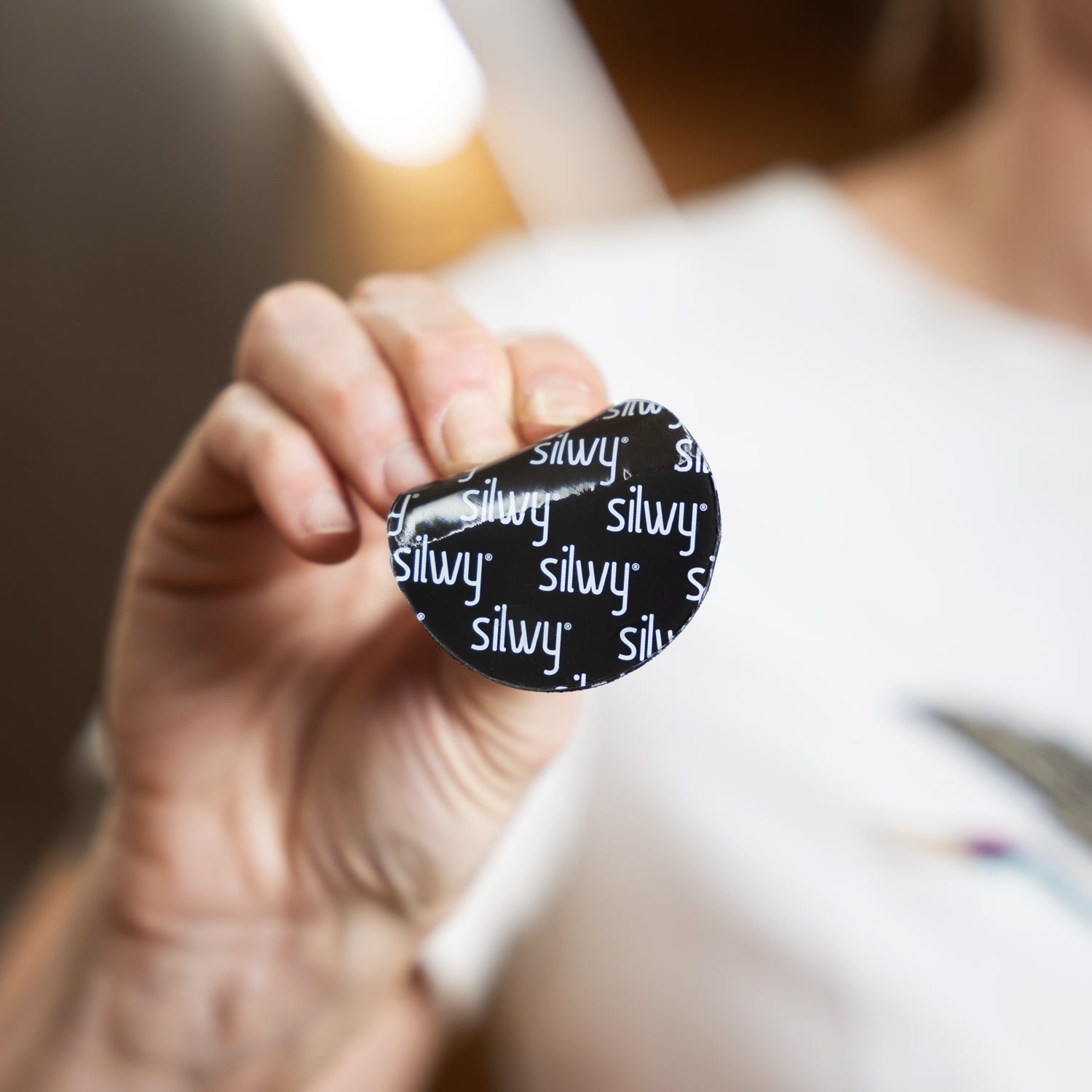Silwy Metall-Nano-Gel-Pads – Ø 50 mm × 3 mm, schwarz, für Glas, 4 Stk.