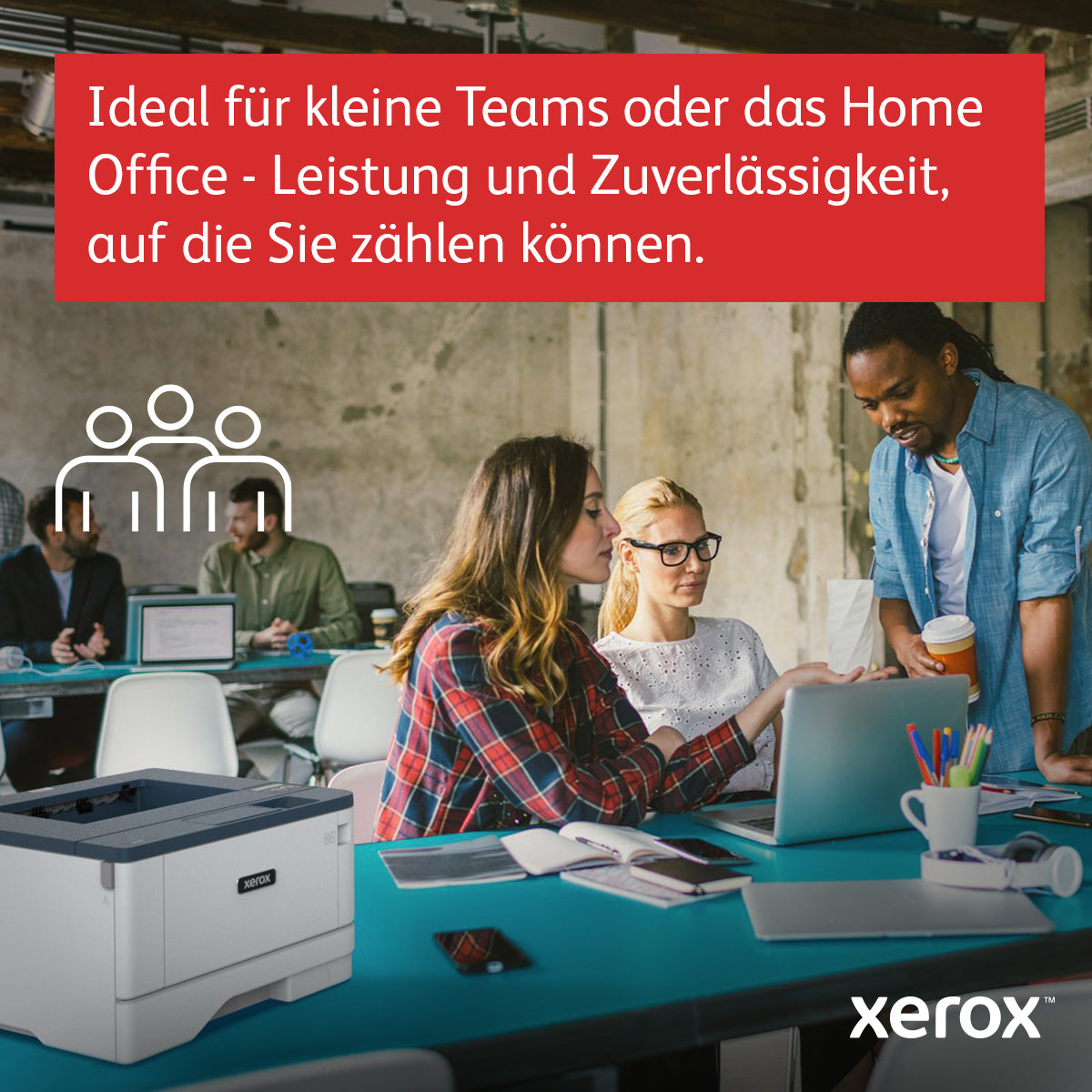 Xerox B310 – Schwarz-Weiss, A4, Duplex, WLAN, LAN, USB, 40 ppm, AirPrint, Mopria