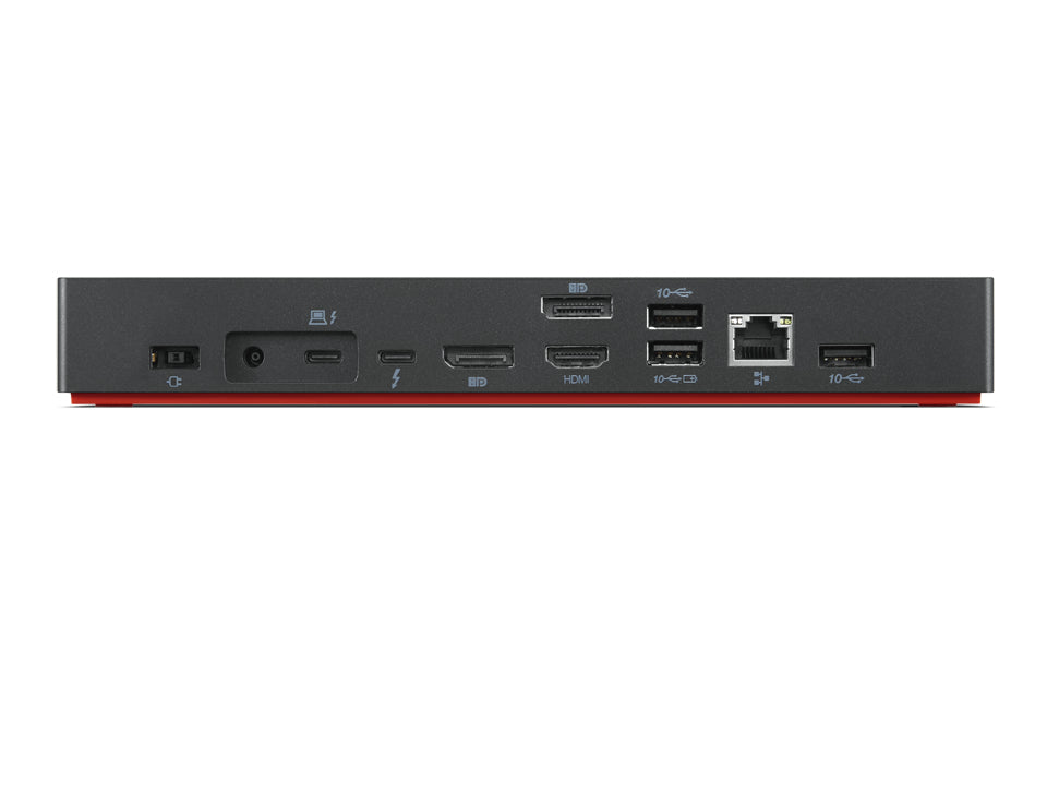 Lenovo ThinkPad Dockingstation – Thunderbolt 4, 2× DP, 1× HDMI, 4× USB-A, 230 W PD, GbE, für Windows 10