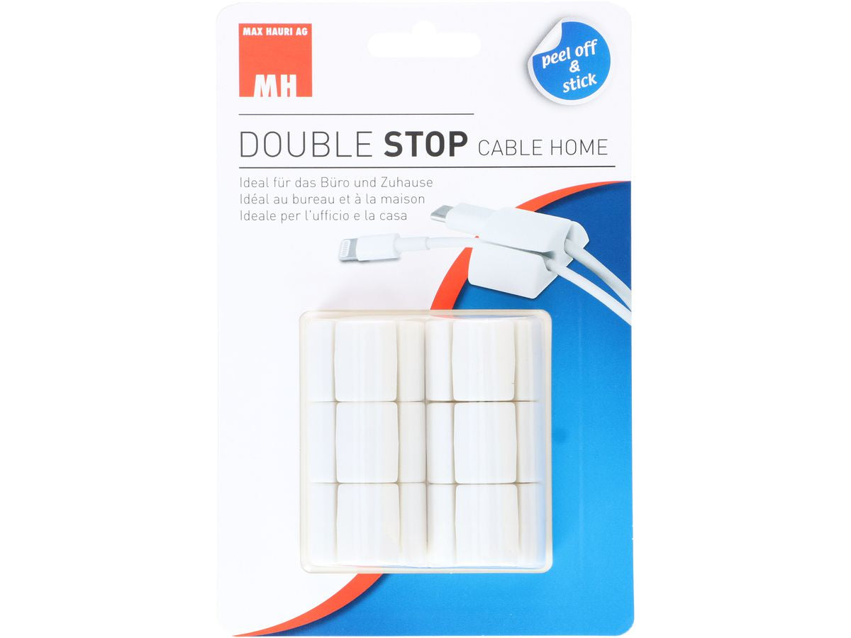 Max Hauri AG Max Hauri – Kabel-Clip, weiss, 6 Stück