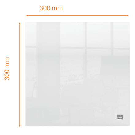 Nobo Whiteboard – 30 × 30 cm, Acryl, Wandmontage, inkl. Stift, Klebepads, Montagesatz