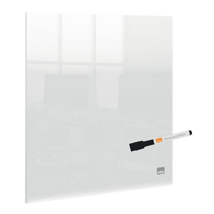 Nobo Whiteboard – 30 × 30 cm, Acryl, Wandmontage, inkl. Stift, Klebepads, Montagesatz