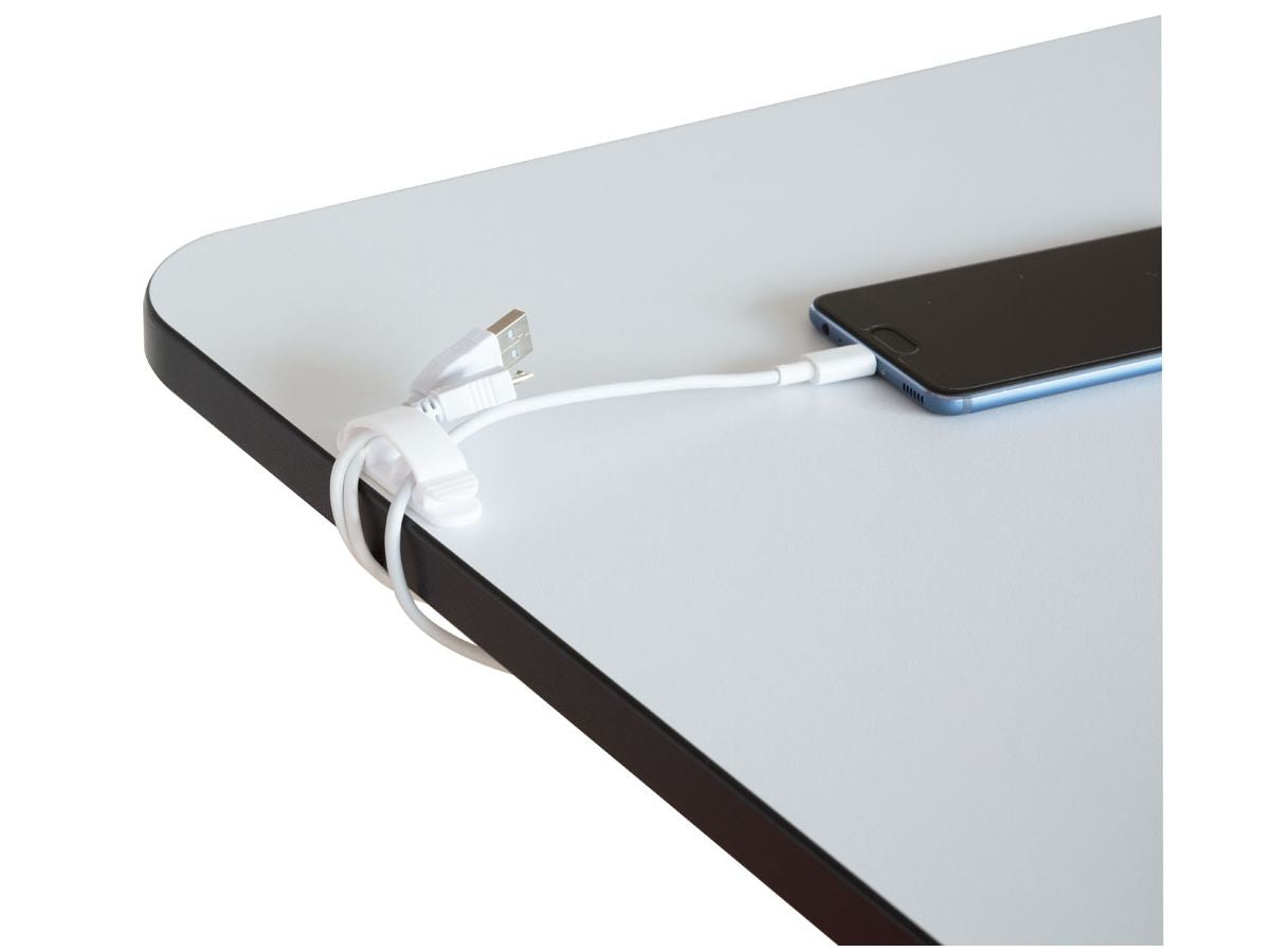 Max Hauri AG Max Hauri Kabel-Clip, selbstklebend, 85×15×20 mm, 8er-Pack – weiss