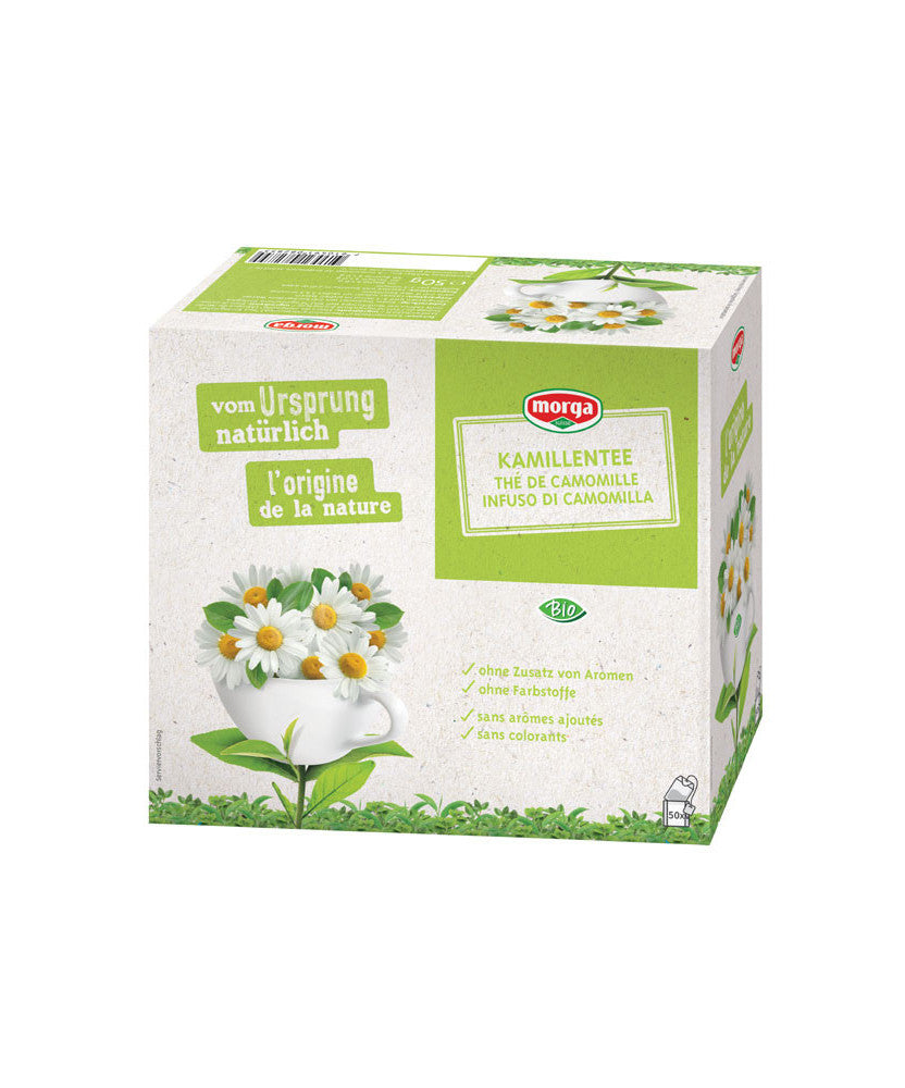 Morga Kräutertee Kamille – Teebeutel 50 Beutel – Bio