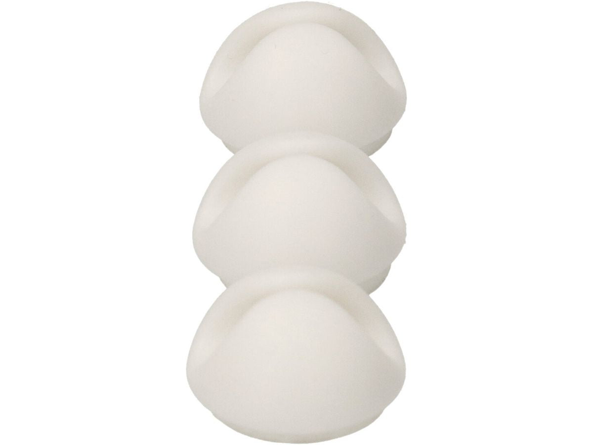 Max Hauri AG Max Hauri Kabelhalter, selbstklebend, 20×20×15 mm, 9er-Pack – weiss