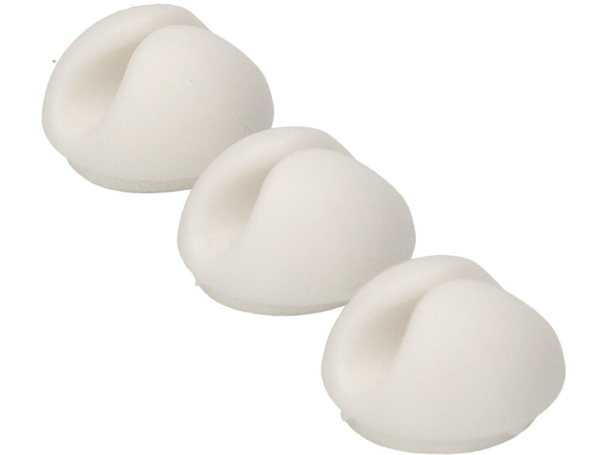 Max Hauri AG Max Hauri Kabelhalter, selbstklebend, 20×20×15 mm, 9er-Pack – weiss