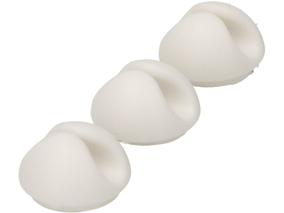 Max Hauri AG Max Hauri Kabelhalter, selbstklebend, 20×20×15 mm, 9er-Pack – weiss