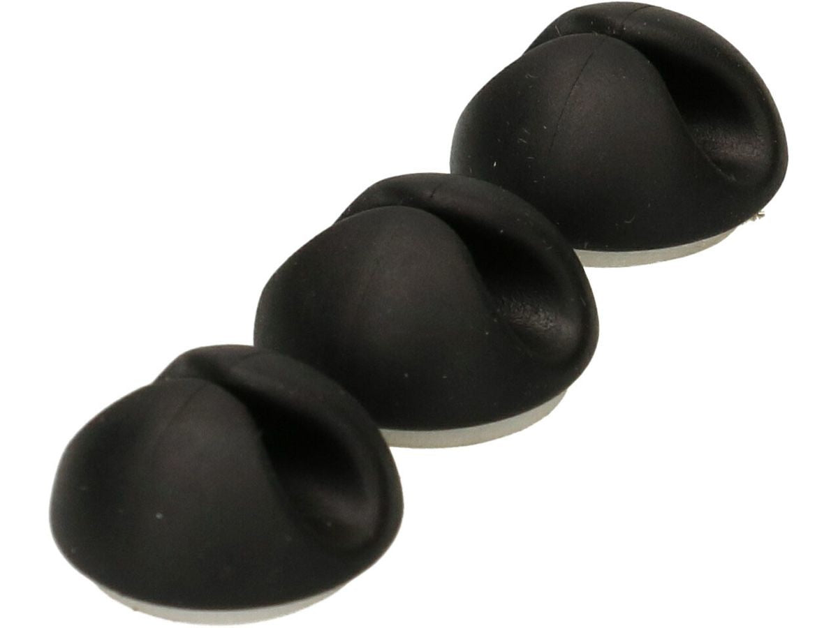 Max Hauri AG Max Hauri Kabel-Clip, selbstklebend, 20×20×15 mm – schwarz