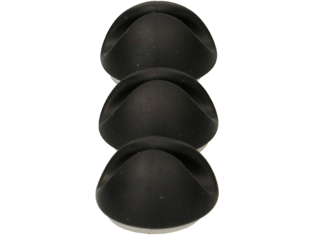 Max Hauri AG Max Hauri Kabel-Clip, selbstklebend, 20×20×15 mm – schwarz