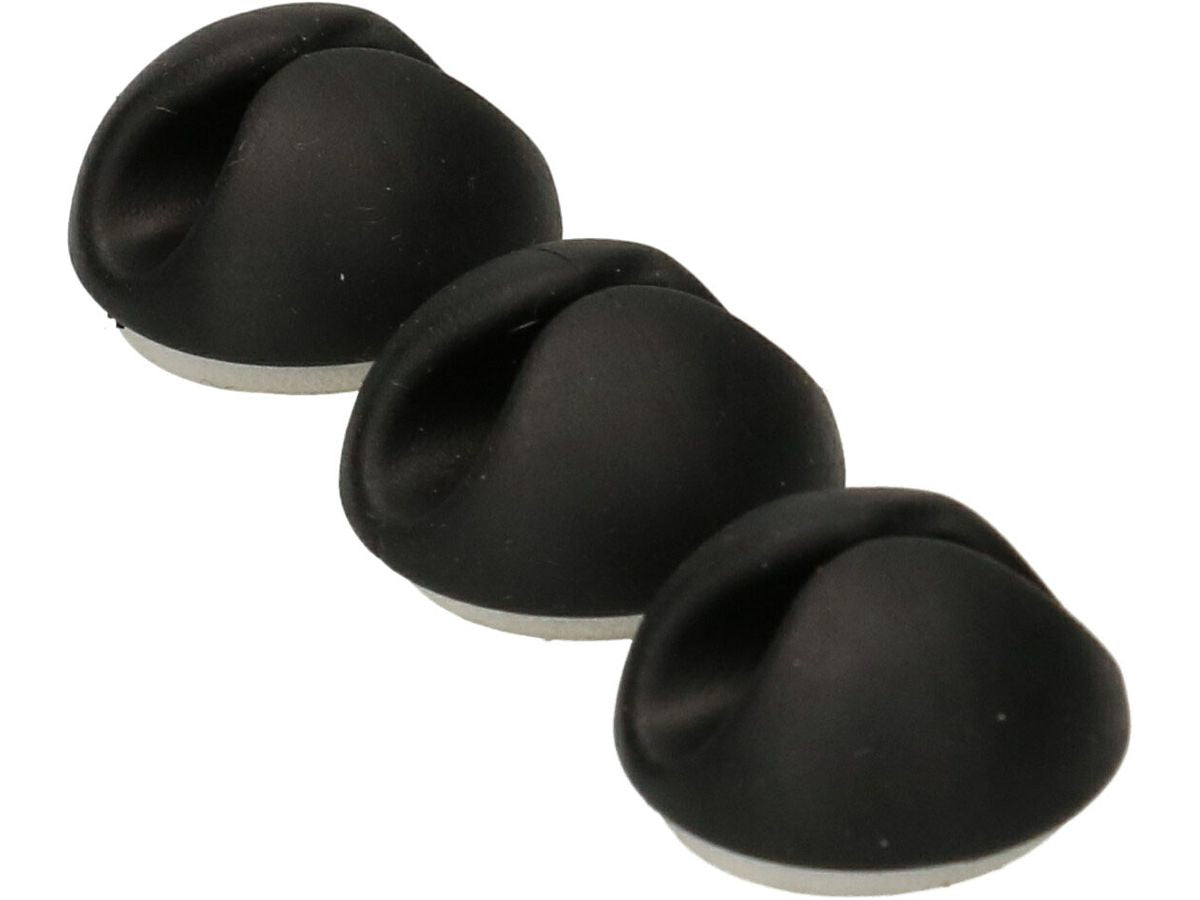 Max Hauri AG Max Hauri Kabel-Clip, selbstklebend, 20×20×15 mm – schwarz