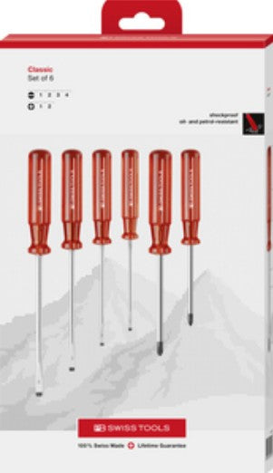 PB Swiss Tools Schraubenzieher-Set PH/SL, 6-teilig, Box, PB 1560 CBB