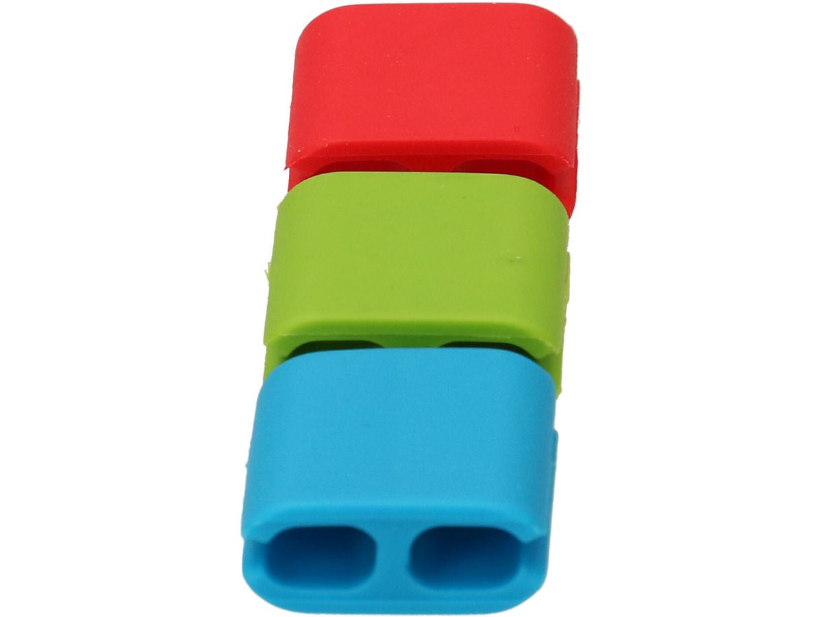 Max Hauri AG Max Hauri Kabel-Clip, selbstklebend, 6 Stk., 25×25×15 mm – blau/grün/rot
