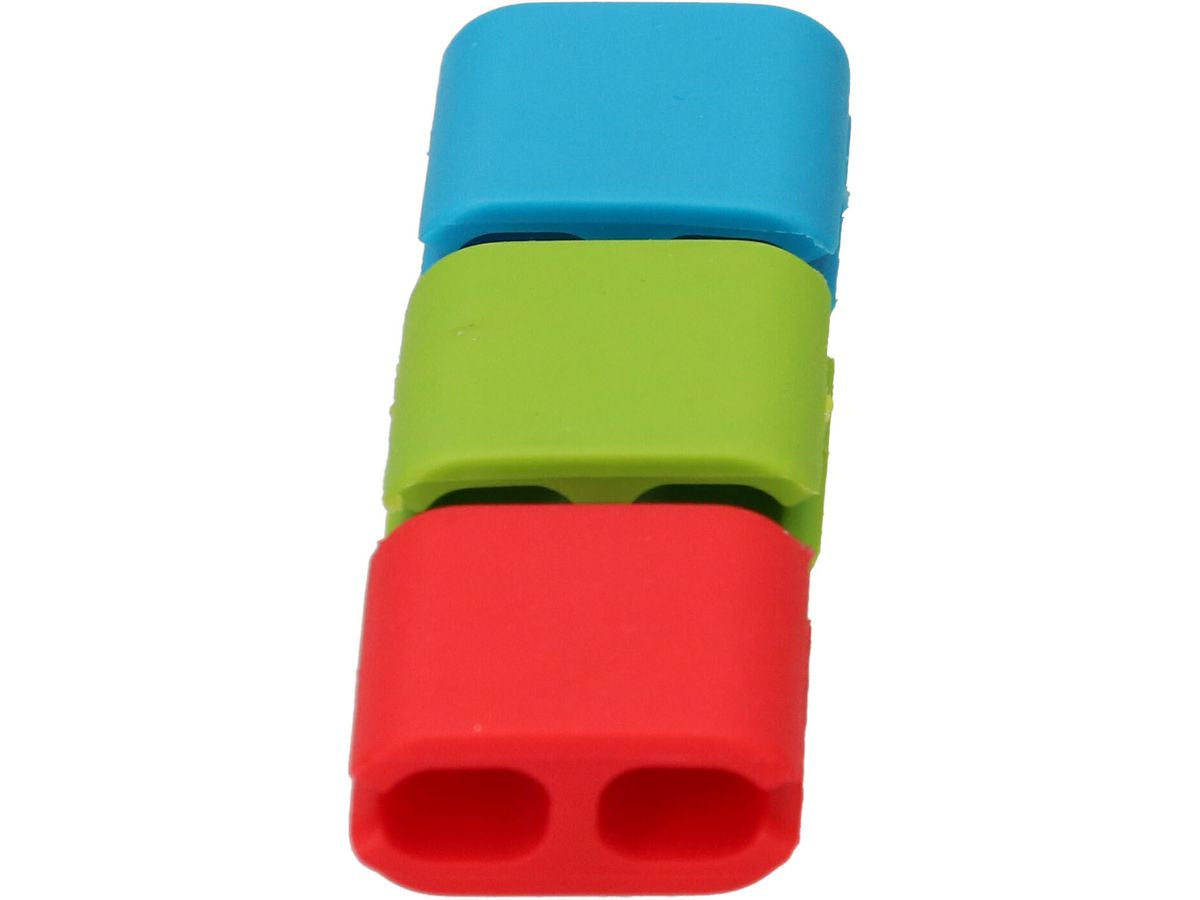 Max Hauri AG Max Hauri Kabel-Clip, selbstklebend, 6 Stk., 25×25×15 mm – blau/grün/rot