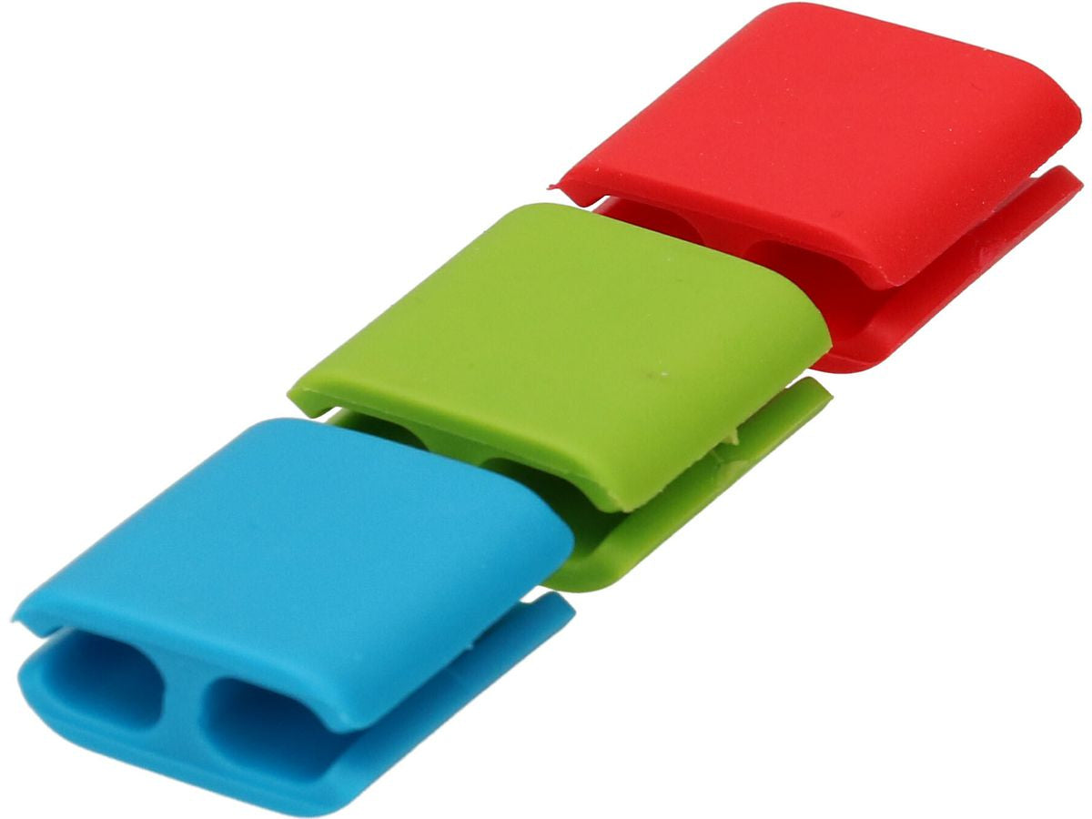 Max Hauri AG Max Hauri Kabel-Clip, selbstklebend, 6 Stk., 25×25×15 mm – blau/grün/rot
