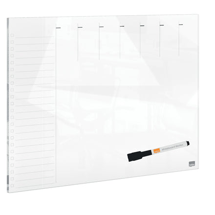 Nobo Whiteboard – 43 × 56 cm, Glas, magnetisch