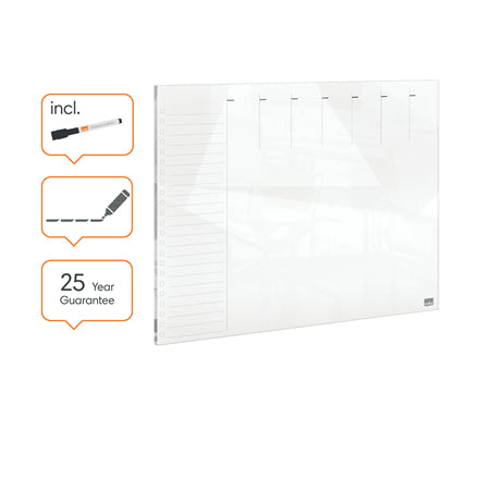 Nobo Whiteboard – 43 × 56 cm, Glas, magnetisch
