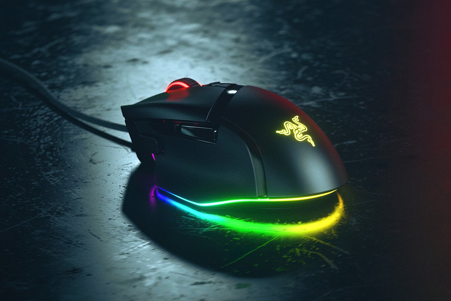 Razer Basilisk V3 – Gaming-Maus – Kabelgebunden (USB-A), 26000 DPI, RGB-Beleuchtung, rechts, Schwarz