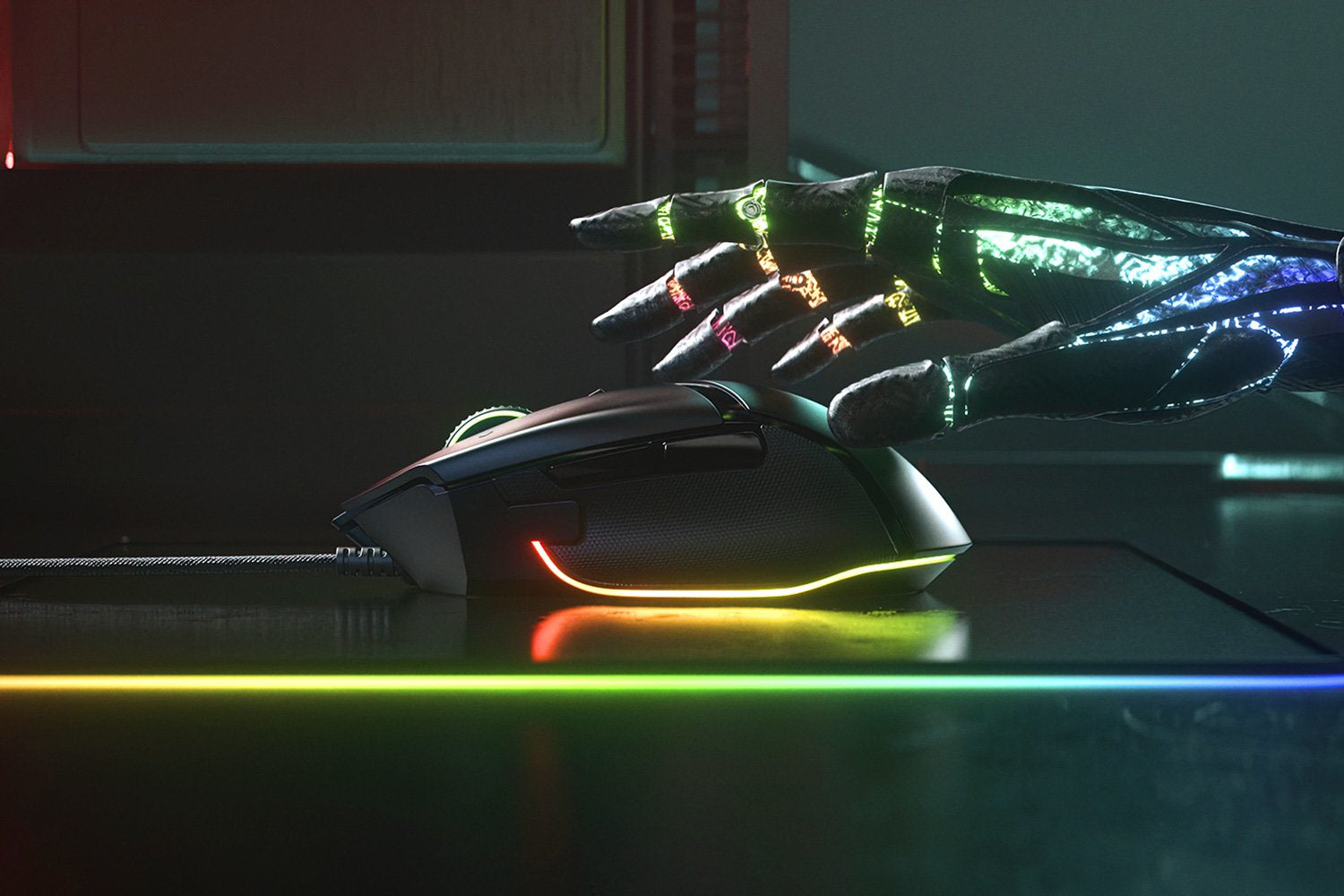 Razer Basilisk V3 – Gaming-Maus – Kabelgebunden (USB-A), 26000 DPI, RGB-Beleuchtung, rechts, Schwarz