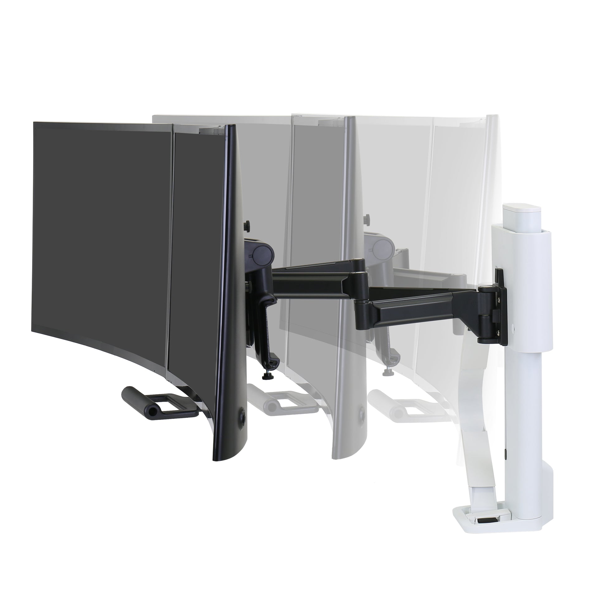 Ergotron TRACE – Tischhalterung, Dual, Tischklemme, Weiss