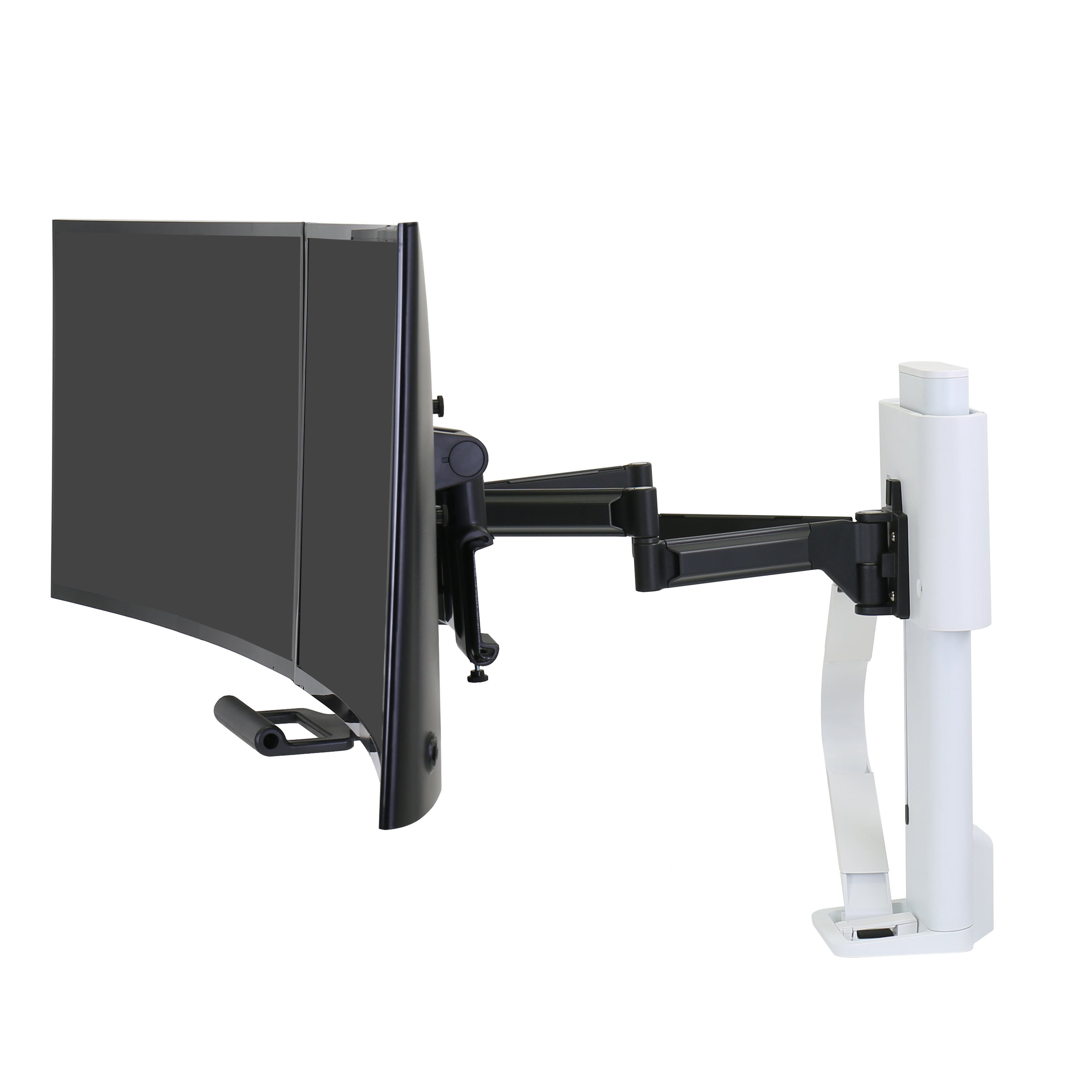 Ergotron TRACE – Tischhalterung, Dual, Tischklemme, Weiss