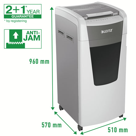Leitz IQ AutoFeed – Aktenvernichter mit Autofeed 600 Blatt, DIN P-5, Mikroschnitt 2 × 15 mm, 110 l