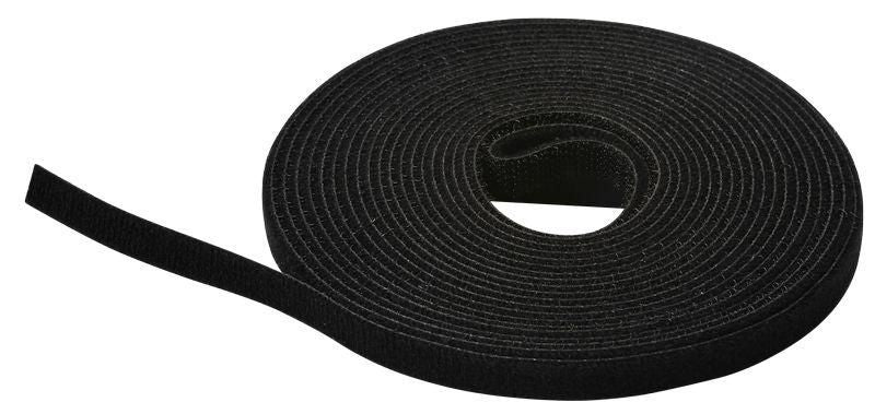 Lanview Klettband, 5 m × 10 mm – schwarz