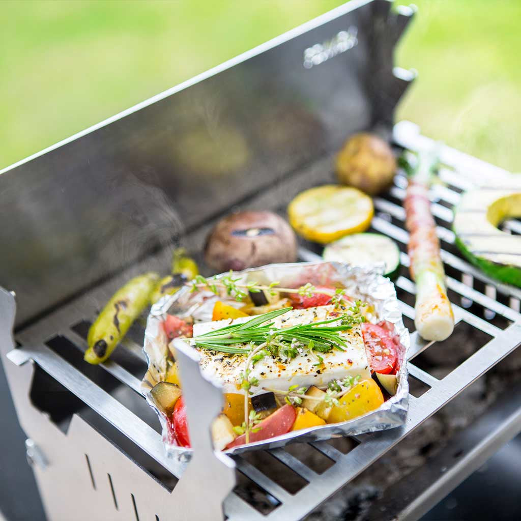 Fennek Camping-Grill DFW0010.66.001 – Holzkohle, tragbar, 27×18,3 cm Grillfläche – silber