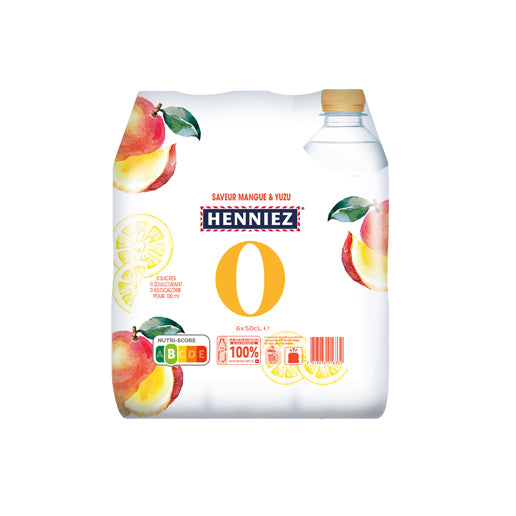 Henniez 0 – Wasser mit Geschmack, Mango & Yuzu – 6 × 50 cl